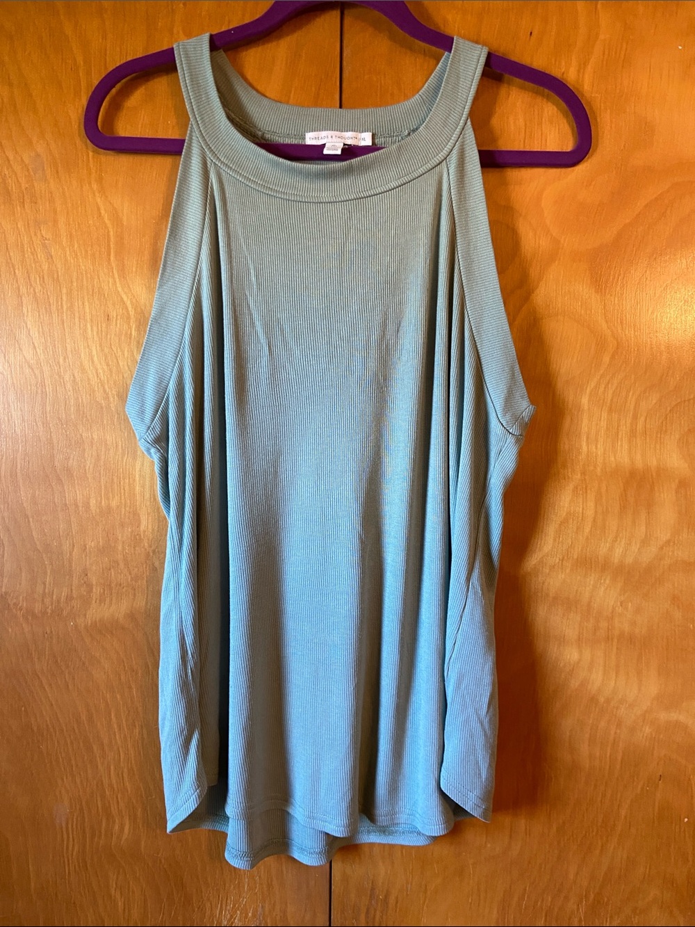 Relaxed Ribbed Tank Top - Sage Green